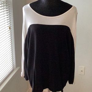 Coldwater Creek color block cold shoulder top
